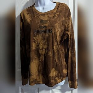 Nike and Miami Dolphins salute to service women's  long sleeve shirt Sz: L NWT